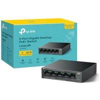 TP-Link LS105GP 5 Port Gigabit PoE Switch, 4x Gigabit PoE+ Ports, 802.3af/at 30W, 65W Total Budget, Network Switch, Power Saving, Plug & Play, Metal C