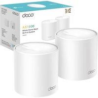 TP-Link Deco X10(2-pack) AX1500Mbps Whole Home Dual-Band Mesh WiFi 6 System, AI-Driven WiFi Extender Booster, 2x Gigabit Ports, Coverage up to 3900ft