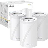 TP-Link Deco BE65(3-pack) BE9300Mbps Tri-Band Whole Home Mesh WiFi 7 System, 2.5G Port, Speeds up to 9214 Mbps, AI-Driven WiFi Booster, Connect Over 2
