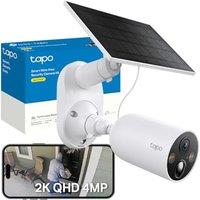 Tapo C425 KIT 2K 4MP QHD Battery Solar Security Camera Outdoor Wireless, 150 Super-wide FOV, Colour Night Vision, No Monthly Fee, AI Detection, Two-