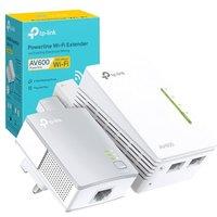 TP-Link TL-WPA4221 KIT AV600 Powerline WiFi Extender Kit, Up to 300Mbps, 2+1 Ethernet Ports, HomePlug AV, Wi-Fi Hotspot, Boost Home Internet Signal, P