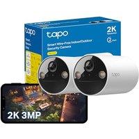 Tapo C410 (2-Pack) 2K Battery Powered Security Camera Outdoor Wireless, Colour Night Vision, Indoor CCTV Camera with No Monthly Fee, AI Detection, IP6