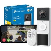 Tapo TD21 Battery Video Doorbell Wireless 2K 3MP Ultra-Clear Doorbell Camera, Ring Chime Included, Color Night, 160DFOV Ultra-Wide, TP-Link Free AI