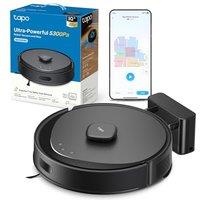 Tapo RV30 Max 5300Pa Hyper Suction Robot Vacuum Cleaner with Mop without remote, Faster Mapping LiDAR+IMU Dual Navigation, Auto-Charging, Virtual Wall