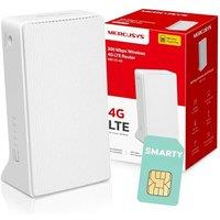 MERCUSYS MB110-4G N300 WiFi 4G Router with Free SIM card, TP-Link 300Mbps Wireless WiFi Router with Sim Slot, Plug & Play, Ethernet Port, Superfast 4G