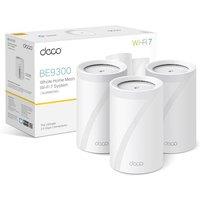 TP-Link Deco BE9300(3-pack) WiFi 7 BE9300Mbps Whole Home Mesh WiFi System, 2.5Gbps Ports, VPN Supported, Router & Extender Booster, AI-Driven Mesh, 6