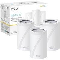 TP-Link Deco BE65 Pro(3-pack) BE9300Mbps Tri-Band Whole Home Mesh WiFi 7 System, 2x 5 Gbps & 1x 2.5 Gbps Gigabit Ports, Seamless AI-Driven WiFi Extend