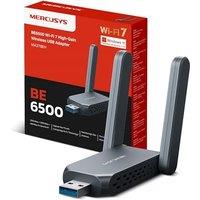MERCUSYS MA37BEH BE6500 USB WiFi 7 Dongle For PC, Tri Band WiFi Adapter,High Gain Antennas,Wide Coverage,USB 3.0,Encryption Security,MU-MIMO,Internal