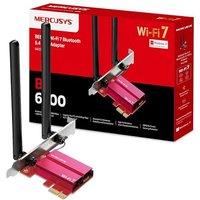 Mercusys MA37BE PCIe WIFI Card, BE6500 WiFi 7 Bluetooth 5.4, Tri-Band,2 Two High-performance Antennas, Security Protection, Work with Windows 11, MU-M