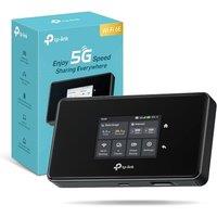 TP-Link M8550 Mobile 5G Router with Sim Slot, AXE3600 WiFi 6E,Tri Band Mifi,Touch Screen, Gigabit Port, Portable WiFi, VPN Encryption, Type C/Antenna