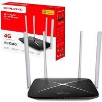 MERCUSYS MB135-4G AC1200 4G Router with Sim Slot,Dual Band Sim Card,4G LTE Plug and Play,TP-Link WiFi, Detachable Antennas, APP control,Guest Network,