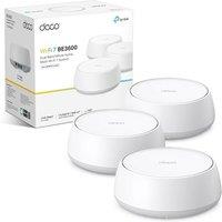 TP-Link Deco BE3600(3-pack) Mesh WiFi 7,Dual-Band AI Roaming WiFi Router,BE3600 Mesh System with MLO,Gigabit Ports,Extender Booster,VPN Encryption Boo