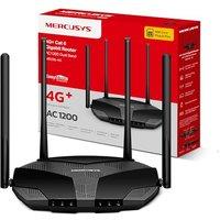 MERCUSYS MB235-4G Cat6 AC1200 Routers,4G Router with Sim Slot, Dual-Band TP-Link WiFi Router,EasyMesh,4G LTE Plug and Play,VPN Encryption,Detachable L