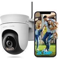 MERCUSYS MC510 2K 3MP Pan/Tilt Security Outdoor Camera, Smart Motion & Person Tracking, Color Night Vision, IP65 Weatherproof WiFi Camera, Two-Way Aud