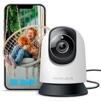 MERCUSYS MC230 3K 5MP Indoor Camera,360Security Camera, AI Detection Cameras House Security,13.5Zoom,Auto Patrol,App Control,Voice Control,Alexa,G