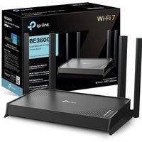 TP-Link Archer BE220 Dual-Band WiFi 7 Router,BE3600 EasyMesh WiFi Router with 4 Antennas,Seamless Extender Booster with 4K-QAM,Full Gigabit Ports,VPN