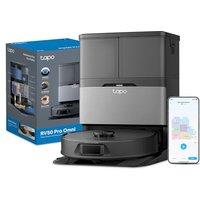 Tapo RV50 Pro Omni 15000Pa Suction Robot Vacuum Cleaner with Mop, All-in-One Dock(60C Hot Water Wash/Dry), Auto Mop Removal & Hair Cutting Brush, De