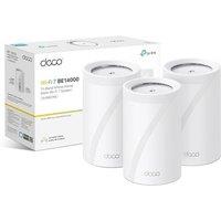 TP-Link Deco BE68(3-pack) BE14000 Tri Band Mesh 7 Router,AI Roaming Router,Mesh System,MLO,Gigabit Ports,Extender Booster,VPN Encryption Booster,APP C