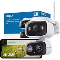 NEW Tapo TC34 2K 3MP Dual Lens Outdoor Security Camera, Colour Night Vision, Wide-angle & Telephoto Lens, AI Detection,Cameras House Security, lP65 CC
