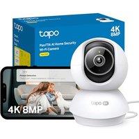 Tapo NEW C250 4K 8MP Pan/Tilt Indoor House Security Camera,Pet Camera, Baby Camera Monitor, Auto Tracking, AI Detection, IR Night Vision, Flexible Sto