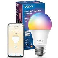 Tapo TL13E E27 Smart Bulb Multicolour Dimmable LED Light Bulb | 806 Lumens 60W Equivalent, 16M Colours, 2500-6500K, Away Mode, Works with Alexa & Goog