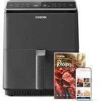 Cosori Smart AirFryer Oven, Up to 55% Energy Saving, 6.4L, App Control,12 Functions, Air Fry, Roast, Bake, Reheat & Grill, Includes Cookbook, Dishwash