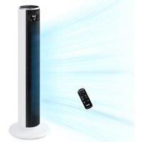 LEVOIT 20dB Silent Tower Fan, 26ft/s Powerful Cooling Fan with DC Motor, 26W Energy, Remote Control, 4 Modes 12 Speeds 12H Timer, Advanced Sleep Mode,