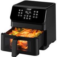 COSORI Clear Window Air Fryer, 6.2L Compact Airfryer, 55dB Quiet Operation, 11 Preset Functions, Energy-Saving Fast Cooking, Nonstick & Dishwasher-Saf