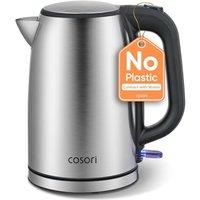 Cosori Kettle, Plastic-Free Water Contact, Kettles Electric Brushed Stainless Steel Durable Filter, 3000W Fast Boil Automatic Shut Off & Boil-Dry Prot