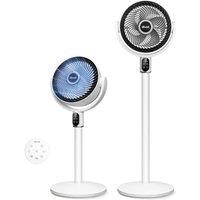 Levoit Standing Fan, 20dB Ultra Quiet Pedestal Fans for Bedroom, 1740m/h Powerful Airflow, Air Circulation, 18W Low Energy Use, 90 Oscillating&Man