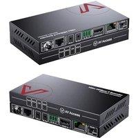AV Access 100M/330ft (HDBaseT) HDMI Extender with LAN Extension, UHD 4K@60Hz 1080P@120Hz/60Hz, HDR10 and 3D, HDMI over Ethernet Cat5e/6a/7, EDID Manag