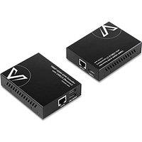 AV Access HDMI KVM USB Extender Over Cat5e/6/6a/7 260ft/80M, 2 USB2.0 Ports, Zero-Latency, Plug and Play, No Driver, Supports All Operating System, Ke