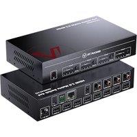 AV Access Professional 4x4 4K@60Hz HDMI Matrix Splitter, HDR10, 3D Effect, Audio Extraction, 4K to 1080P Downscaler, SPDIF 5.1CH, HDCP 2.2, Power-Off