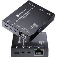 AV Access 4K@60Hz HDMI Over Ethernet Extender Over Cat6/7 Upto 230ft with Loop Out, Supports 4K 4:4:4, HDCP 2.3, Doby Atmos, DTS:X, Bi-Directional IR,