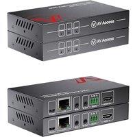 AV Access eARC & ARC Audio Extender Over Cat 5e/6/6a/7 Ethernet Cable Up to 100m/330ft, Audio Extender with 2-Way IR, RS232 & CEC, Ideal for Home Thea