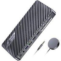 AV Access Docking Station KVM Switch 2 Monitors 2 Laptops, 4K KVM Switch Dual Monitor, 100W PD for Each PC, 1G Ethernet, EDID Emulation, Ideal for Hom