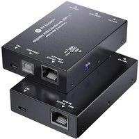 AV Access 4K HDMI & USB KVM Extender Over Cat6/6A/7 Upto 230ft, HDR10, HDCP 2.3, USB 1.1, Bi-Directional PoC, EDID Switch, Ultra-Slim Transmitter/Rece