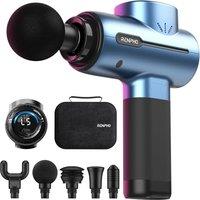 Massage Gun, RENPHO Powerful Message Gun Percussion Muscle Massage Gun Massager with Type-C Charging for Muscle Massage Relax, Blue, Gifts for Him Her