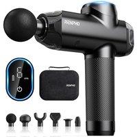 RENPHO R3 Upgrade Power Massage Gun Deep Tissue, Powerful 12 mm Amplitude Muscle Massage Gun, LCD Touch Electric Handheld Massager for Body Muscle Ten