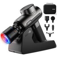 RENPHO Massage Gun with Charging Stand, Percussion Muscle Deep Tissue with Heat and Cold Head, Electric Handheld Massager Gun, Muscle Massager Gun for