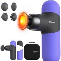 RENPHO Mini Thermal Massage Gun with Heat, Portable Fashion Deep Tissue Percussion Massager, 4 Intensities, 4 Heads, Travel Size with Carry Case, for