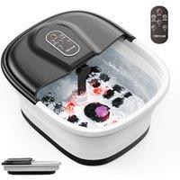 Collapsible Foot Spa and Massager with Heater, Christmas Gifts, Foot Bath with Remote, Foot Spa Massager with Timer, Feet Massager with 16 Rollers, Gr