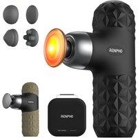 RENPHO Mini Massage Gun with Heat,Massage Gun Deep Tissue with 4 Massage Heads,Ultra Small & Quiet Muscle Gun with Carry Case for Gym Office Workout M