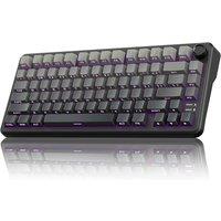 RedThunder K75 75% Wireless Mechanical Gaming Keyboard,Creamy Gasket-Mounted,Volume Knob,US Layout,Keycaps-Side Print,2.4G/BT/USB-C,RGB Underglow Ligh