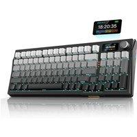RedThunder K95 Wireless Mechanical Gaming Keyboard,w/Customizable Display & Knob,Gasket-Mounted,3 Mode 2.4G/BT/USB-C,US Layout 95 Keys,Hot Swappable P