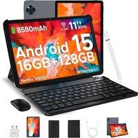 DOOGEE U11 Android 15 Tablet with Keyboard, 16GB RAM 128GB ROM(TF 2TB), 8580mAh Battery, Octa-Core Android Tablets 11 Inch, Widevine L1, 3.5mm Jack, 5