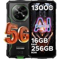 DOOGEE Fire 7 Rugged Smartphone 5G, Android 15 AI Rugged Phone, 13000mAh/18W, 16GB+256GB/2TB6.6 HD+ 90Hz Octa-Core Android Phone, 64MP+16MP, Sid