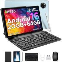 DOOGEE TAB A9+ 2025 Newest Android 16 Tablet with Gemini AI, 11 Inch 8580mAh Tablet With Keyboard, T7200 Octa Core Android Tablets, 20GB+64GB / 2TB Ta