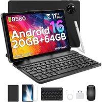 DOOGEE TAB A9+ 2025 Newest Android 16 Tablet with Gemini AI, 11 Inch 8580mAh Tablet With Keyboard, T7200 Octa Core Android Tablets, 20GB+64GB / 2TB Ta