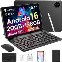 DOOGEE Tab A9 Pro Android 16 Tablet with Keyboard, Gemini AI 20GB RAM+128GB(2TB) ROM Unisoc T310 10 inch Tablets 6580mAh Battery AI Camera|5G WiFi|Blu
